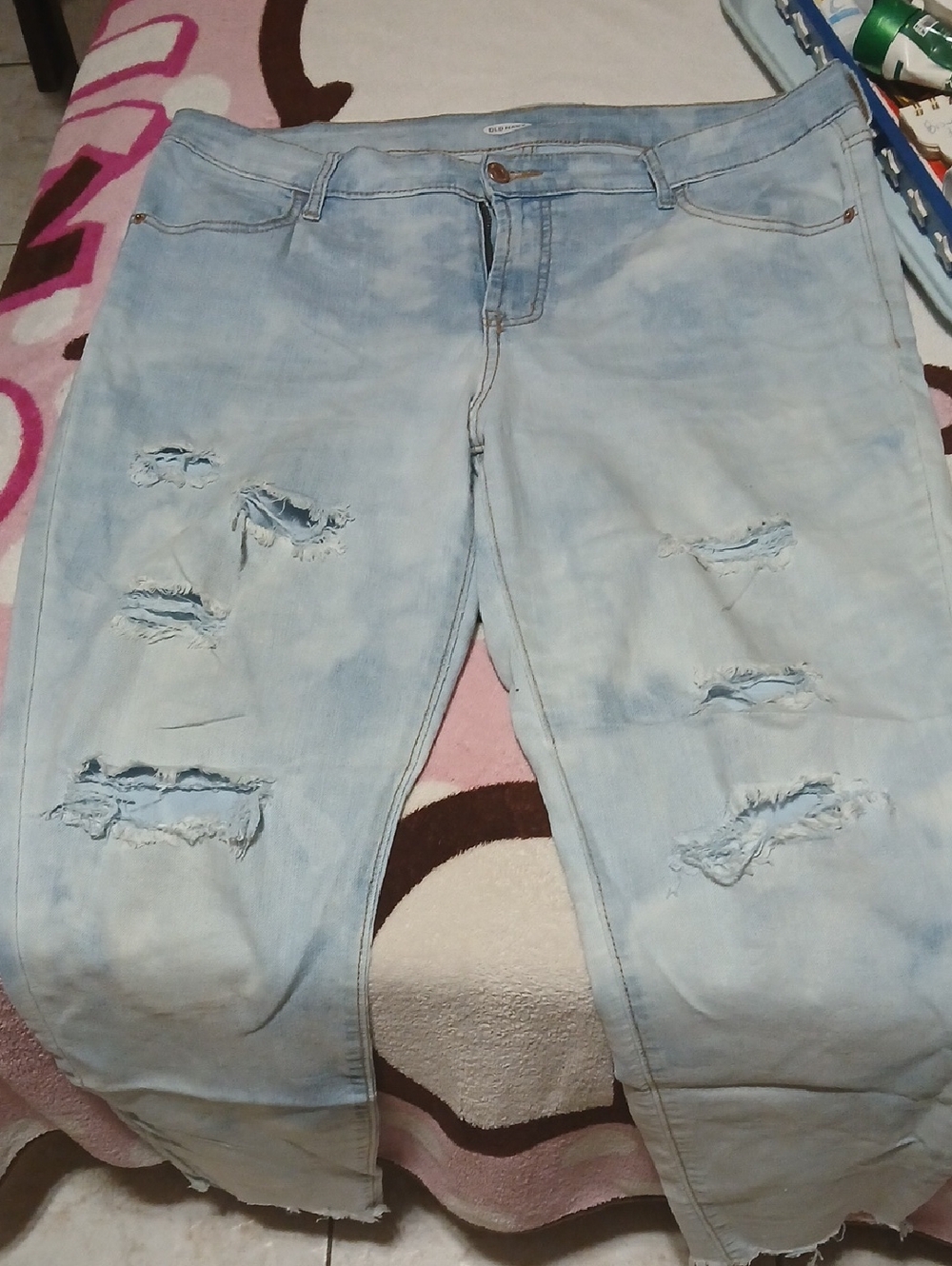 Old Navy Light Blue Distressed Women's Jeans